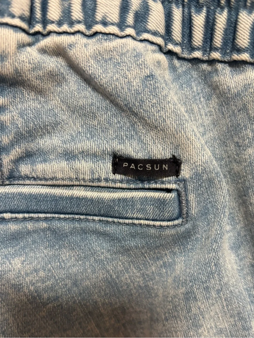 PacSun Distressed Men's Jogger Jeans with White Side Stripe and Ankle Zippers